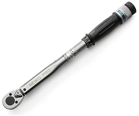 Neiko PRO 03707B 3/8 Torque Wrench, 3/8” Drive SAE, 15-80 Ft-Lb, 14” Length, Adjustable Click Torque Wrench, Chrome Vanadium Cr-V Steel