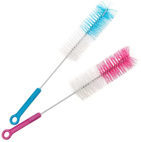 SIDCO Flaschenbürste lang 2 x Spülbürste Universal Reinigungsbürste Babyflasche Bürste