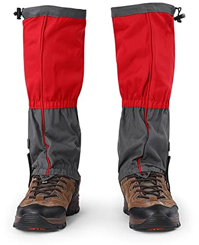 1 Paar Schneestiefel Leggings Wasserdichte Gamaschen Winter Outdoor Sports Schuhe Abdeckung für Klettern Wandern(Rot)