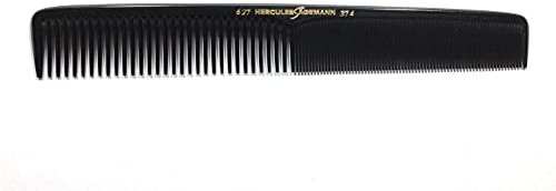 Hercules Sägemann 627-374 Profi Haarschneide-Kamm Naturkautschuk Haarkamm mit 2 Zahnungen grob + fein - 7 Zoll -