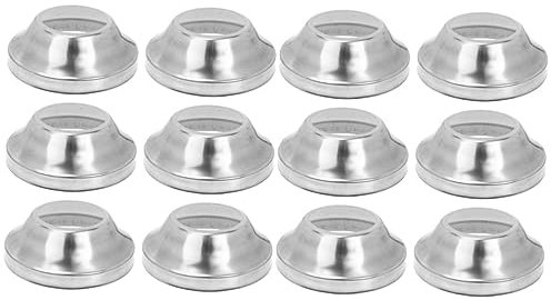 DOITOOL 12 Piezas Ancla del Poste De La Cerca Soporte De Poste De Metal Base De Poste De Barandilla Base del Poste De La Barandilla Post Mangas Techo Cubierta Decorativa Acero Inoxidable