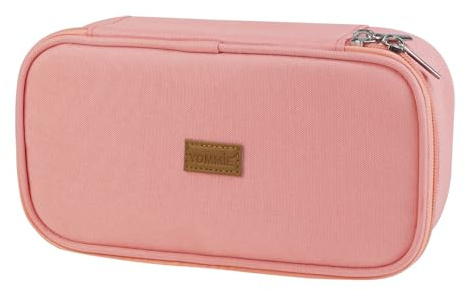 Yommie XXL Federmäppchen Oxford Federtasche Mit Reißverschluss Single Etui Federmappe Schlampermäppchen Organizer Für Teenager Jungen Mädchen (Korallen)