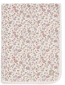 Jollein Manta para bebé, diseño de Flores Retro, 75 x 100 cm, 100% algodón, para Cuna de bebé, Manta de Muselina, 0,5 TOG, Certificado Oeko-Tex