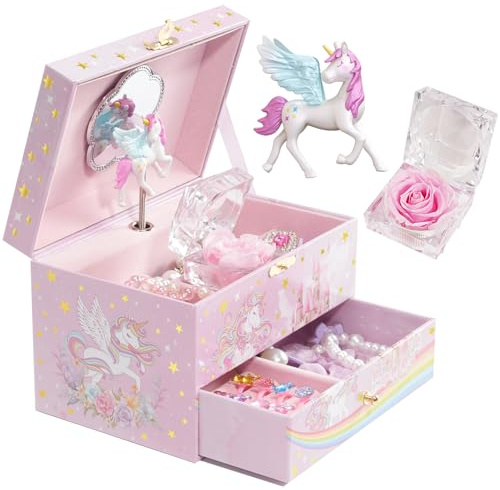 ProCase Portagioie Bambina Unicorno con Carillon, Regalo Bambina -Musicale “You're My Sunshine”