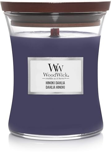 WoodWick Candle Hinoki Dahlia Medium, Purple