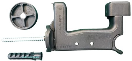 Super Top Grillo 4 uds. tornillo 70 mm negro | Retenedor automático patentado EsinPlast | Ajustable 44-60 mm | Para persianas y persianas | Compatible con aluminio, madera, hierro PVC