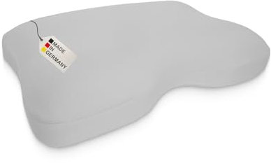 DUKAL | Kissenbezug perfekt passend für Liebscher & Bracht Nackenkissen | 40 x 55 cm | aus hochwertigem DOPPEL-Jersey | 100% Baumwolle | Farbe: grau