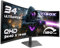Vibox 34 Inch 180Hz Ultrawide Curved Gaming Monitor - UWQHD Resolution, 1ms, Adaptive Sync, HDMI & DisplayPort