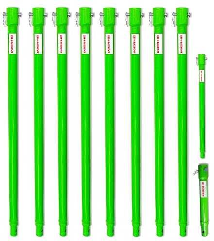 WERHE Rallonge pour tarière Set 8 x 60 cm, 40 cm, 20 cm – 5400 mm – Acier robuste pour perçage plus profond – Qualité professionnelle