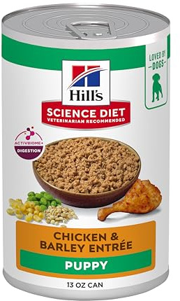 Hill's Science Diet Puppy Wet Dog Food, Chicken & Barley, 13 oz. Cans, 12-Pack