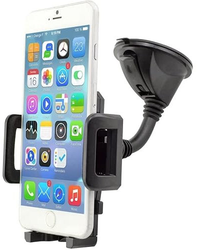 Rheme Upgraded Car Phone Holder Mount for Windscreen & Dashboard – Adjustable Phone Mount Compatible with iPhone 16 Pro/15/14/13/12 Pro Max, Samsung Galaxy & More Smartphones