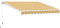 Outsunny Toldo Manual Retráctil 300x250 cm Toldo para Balcón con Manivela de Metal Impermeable y Anti-UV Toldo Enrollable de Exterior para Jardín Terraza Ventanas Amarillo y Blanco