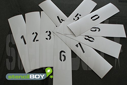 50mm Magnet-Zahlenschablonen nach DIN 1451 mit Sprühnebelschutz