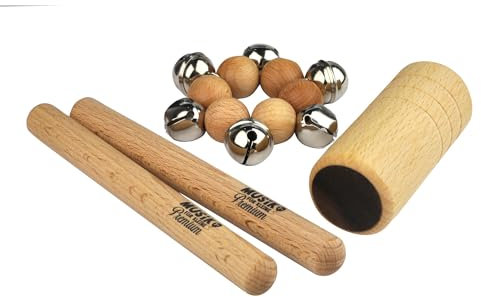 Voggenreiter Mini-Percussion-Set - aus der Serie Musik für Kleine Premium - hergestellt in Deutschland - aus hochwertigen, garantiert unbedenklichen Materialien