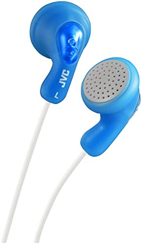 JVC Gumy Ecouteur Intra Auriculaire, Confort Optimal Grâce à Un Corps en Caoutchouc Souple, Reproduction Puissante, Choix de Couleurs Vives - HA-F14-AN-U