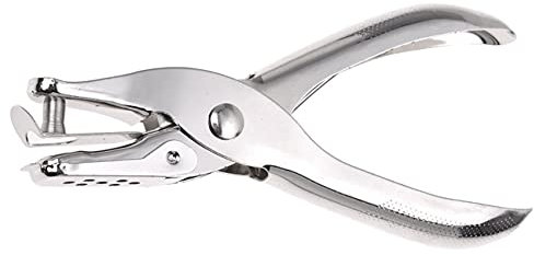 Perforatore a Pinza Singolo Foro 6mm, Bucatrice per Fare Cerchi, Perfetta da Utilizzare a Casa, in Ufficio e a Scuola Metallo (Argento)
