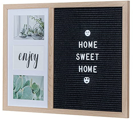 Bilderrahmen 3 Fotos Holz Natur Letterboard Buchstabentafel Collage Fotogalerie Deko Fotorahmen Galerie Fotocollage Bildergalerie Wanddeko