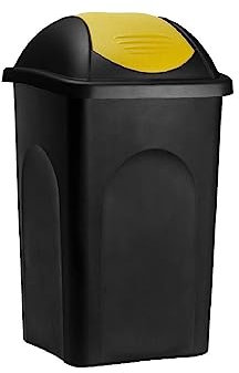 La zappa Bidone Multipat per immondizia con coperchio basculante (30 lt - 29 x 39 x h 50 cm, Giallo)