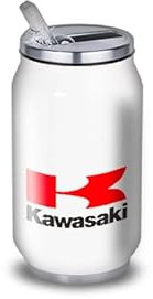 Botella de agua de aluminio – acero inoxidable (termo 24 horas) reutilizable de 330 ml a 750 ml, moto Kawasaki (acero inoxidable, lata S 330 ml)