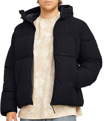 JACK & JONES Quiltad jacka för män, svart, M