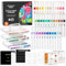 Shuttle Art Rotuladores Acrilicos con Tinta de Control Automático, 36 Colores Rotuladores Acrilicos Punta Pincel, Acrylic Markers para Niño Adulto, Rotuladores para Pintar Piedras Plástico Vidrio DIY
