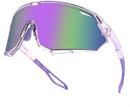 SINSPORT eyewear Occhiali da Ciclismo per Uomo Donna, Occhiali da Sole Sportivi Occhiali MTB per Bici Running Baseball Correre Anti-UV400