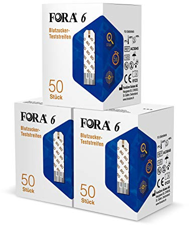 FORA Bandelettes de test de glycémie 150 pièces Vial