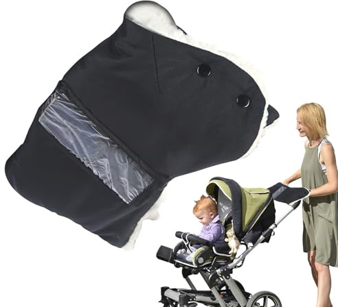 Manguitos de carrito Accesorios para cochecitos, accesorios para cochecitos para el invierno, cálidos y acogedores guantes de cochecito, calentadores de manos seguros, manguito de mano resistente para