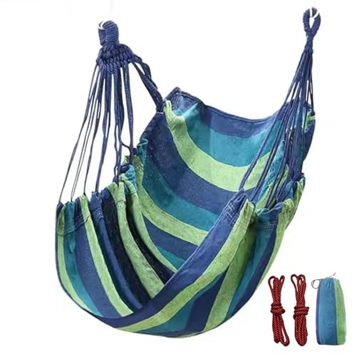 Hamac en coton – Chaise hamac d'intérieur, chaise balançoire d'intérieur | Grand format, coloré, utilisation portable pour hamacs suspendus en corde