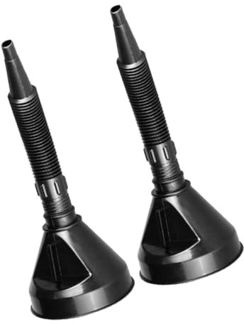 Amosfun 2pièces Entonnoir à Huile Pour Moto Et Automobile Avec Large Ouverture Et Tuyau Flexible Lot De Outils De Remplissage