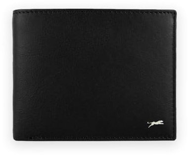 JAGUAR Cartera Hombre Piel Equipado con Ranuras para Tarjetas Protegidas por RFID, Billeteras Regalos Originales para Hombre Diseño Clásico y Refinado, Monedero Tarjetero Ligero (75 g) Negro