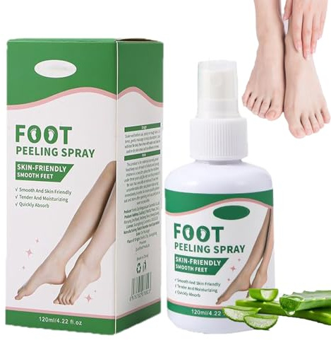 Spray exfoliant pour les pieds,spray rafraîchissant anti-callosités - Exfolie instantanément les pieds secs et crevassés,spray neutralisant les odeurs pour chaussures pour hommes et femmes (1 PCS)