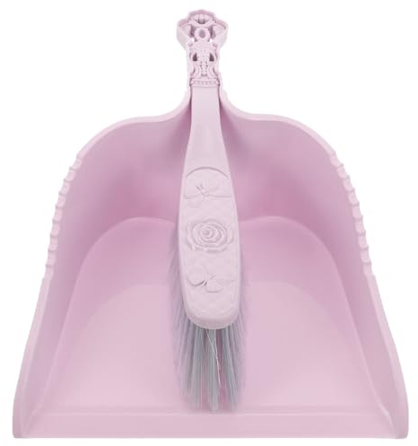 LALADEFIEE Plastic Mini Broom and Dustpan Portable Desktop Cleaning Tools for Home and Dorm Purple Household Supplies for Bookshelf and Cabinet Maintenance