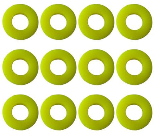 Raqueta Shock Control 12pcs Amortiguadores de vibración de silicona para un rendimiento óptimo del tenis (amarillo)