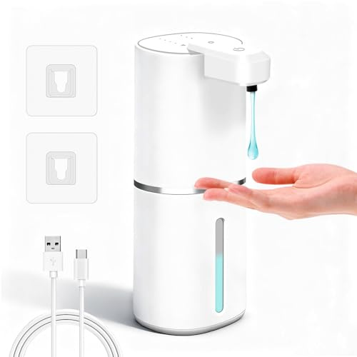 Dalugo Automatic Wall Mounted Soap Dispenser, 380mL Liquid Soap Dispenser with Sensor, Waterproof for Kitchen and Bathroom