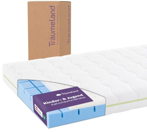 Träumeland Barnmadrass 90 x 200 15 cm | Madrass för barn – Oeko-TEX certifierad – vändbar och andningsaktiv – lämplig för allergiker med tvättbart tencelöverdrag – snooze-land | Tillverkad i Österrike