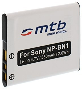 Ersatz-Akku NP-BN1 kompatibel mit Sony Cyber-Shot DSC-W710, W730, WX80, WX200... (Siehe Liste)