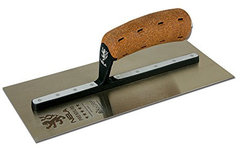 NELA Premium Chromstahl Glättekelle 305 x 120mm rostfrei Glättkelle Traufel Glätter 100% Made in Germany