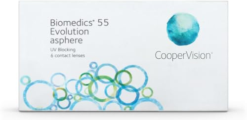 Biomedics 55 Evolution månadslins mjuka, 6 stycken/BC 8,6 mm/DIA 14,2/-6,00 dioptrier