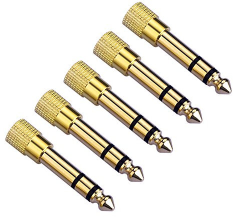 SIENOC 5pz 6,3 millimetri 1/4 maschio mono spina a Cinch Cavo femmina Jack audio adattatore connettore