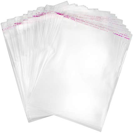 Robell 300 Pieces Clear Cellophane Bags Food Grade Treat Bags