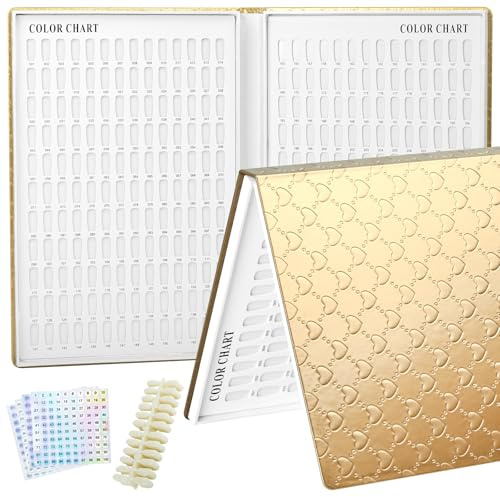 Vnjaoi 308 Couleurs pour Ongles 360 Conseils Carte Couleurs Professionnel Exercice Peinture Livre Design