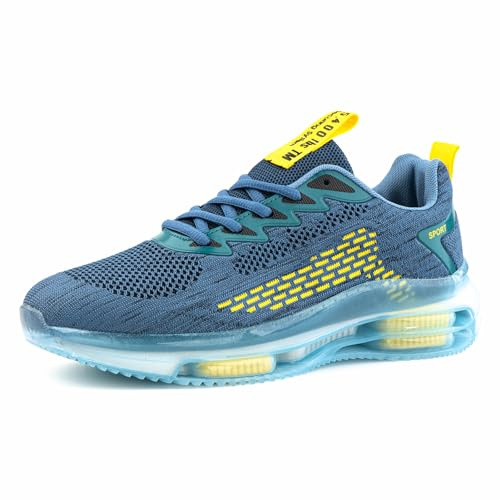 Hitmars Scarpe Ginnastica Uomo Scarpe Running da Corsa Sportive Sneaker da Ginnastica Tennis Leggere Outdoor Fitness Trekking Blu 46