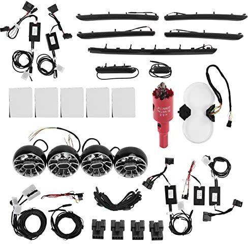 Kit di Illuminazione Ambientale a LED LED di Luce Interna per A3 8V 2019-2020, Stile in Fibra di Carbonio, 32 Colori, Corrispondenza Perfetta, Facile Installazione con Luci