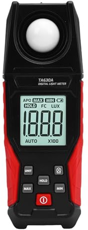 TOPINCN 0.1 to 200000LX Digital Illuminance Meter, Illuminance Measurement Tool, Handheld Light Meter with LCD Display & Light Sensor for Indoor Outdoor Photography Plants