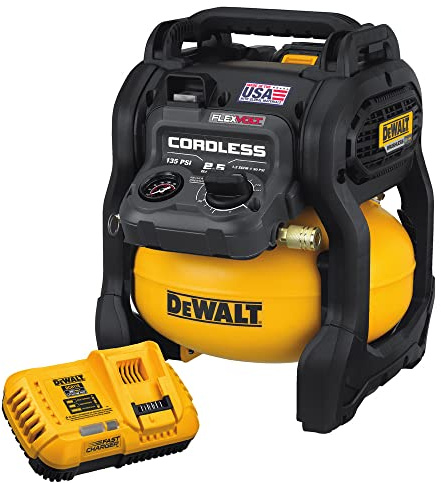 DEWALT FLEXVOLT 60V MAX* Air Compressor Kit, Cordless, 2.5 Gallon (DCC2560T1)