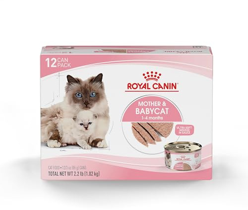 Royal Canin Feline Health Nutrition Mother & Babycat Queen Ultra Soft Mousse in Sauce Cat Food, 3 oz (Pack of 12)