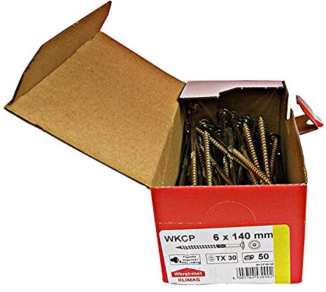 Tornillos de cabeza plana TX30 para construcción de madera, todos los tamaños Cabeza de disco Torx (6 x 140 mm)