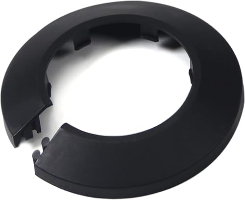 MroMax Passar 5 cm ytterdiameter fläns vatten rörskydd dekoration svart rörskydd radiator PP-plast 50 mm vapenskölskrage för vägg rör tub dekoration 6 st