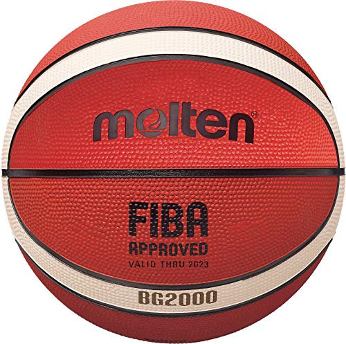 Molten BG-Serie Leder-Basketball, FIBA-genehmigt, BG2000, Größe 6, B6G2000, zweifarbig